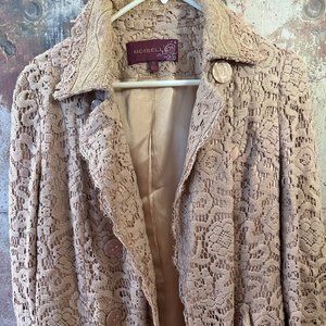 Rose Colored Lace Coat / Blazer